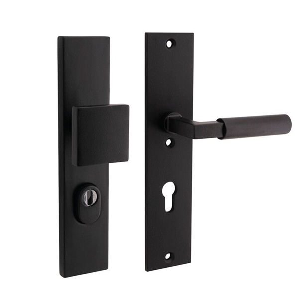 Klamka do drzwi zewnętrznych AVE z gałką czarna