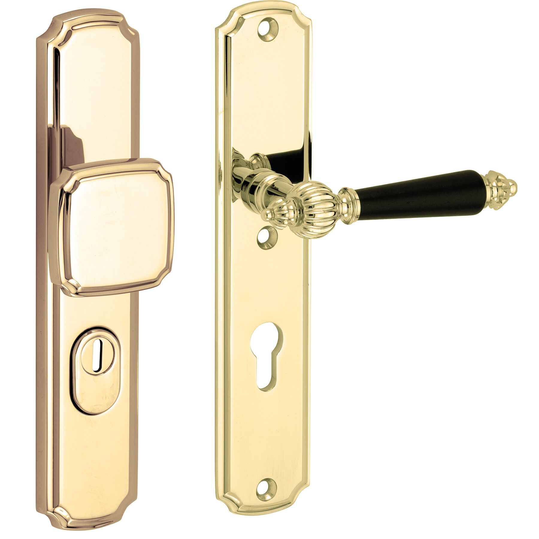 Klamka do drzwi zewnętrznych z gałką TINA złota